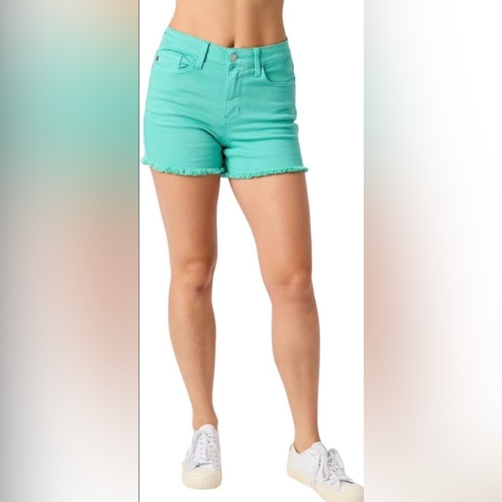 Women's Summer Comfortable Stretch Mid-Rise Garment Dyed Aquamarine
Shorts 11